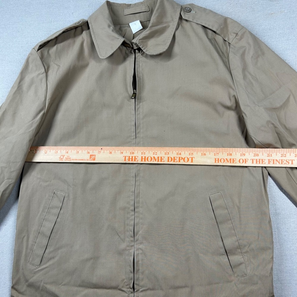 Vintage US Navy Uniform Jacket Mens Medium Short Tan Creighton Harrington USA - Picture 8 of 11